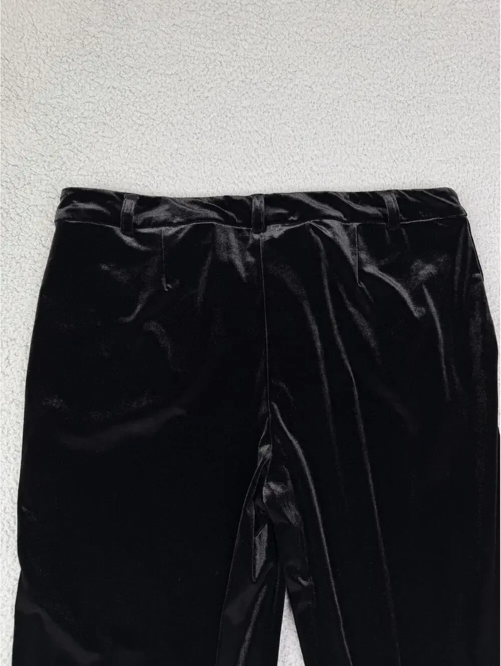 Anatomie Stretch Velvet Slim Leg Black Pants Women's L (34x29) High Rise - Picture 13 of 15
